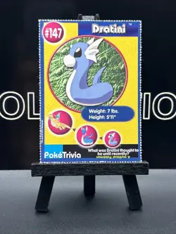 Dratini #147 Pokemon The First Movie Promo Card PokeTrivia PERFORATED - Image 2
