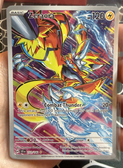 Zeraora 151/142 SV07 Stellar Crown Illustration Rare Pokemon Card Full Art NM - Image 1