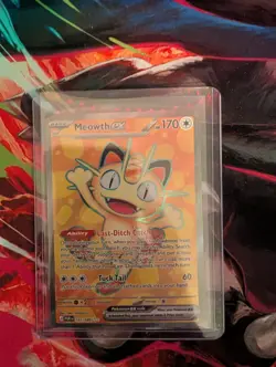 Meowth ex Full Art 107/088 Pokemon Card - Mega Evolution Perfect Order Near Mint - Image 1