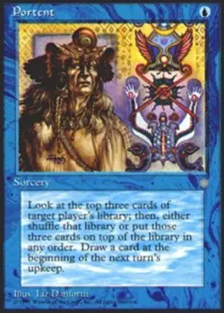 4x MTG Portent, Light Play, English Ice Age - Image 1