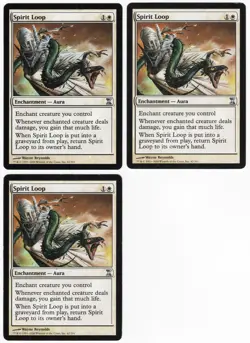 Spirit Loop x3 3x 2006 Time Spiral White Uncommon Enchantment MTG SP - NM AZ2 - Image 1
