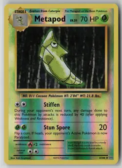 Metapod 54/110 Pokemon Evolutions Reverse Holo Lightly Played Card (LP) 1 - Image 1