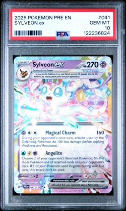 Sylveon Ex 2025 Pokemon Pre En-Prismatic Evolutions #041/131 PSA 10 - Image 1