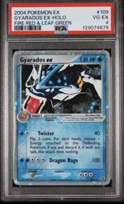 PSA 4 2004 POKEMON EX FIRE RED & LEAF GREEN #109 GYARADOS EX-HOLO - Image 1