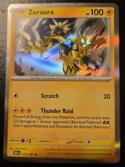 Zeraora 078/182 Holo Rare Scarlet & Violet: Destined Rivals Pokemon TCG - Image 1