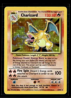 Pokemon 1999 Base Set Charizard #4/102 - Image 1