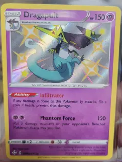 Pokemon Shining Fates Dragapult Shiny Holo Rare SV062/SV122 NM/M PACK FRESH! - Image 1