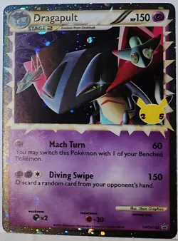 Dragapult SWSH132 Cosmos Holo Heavily Bleed Error Rare Pokemon TCG ✨ Stamped - Image 2