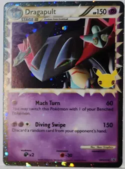Dragapult SWSH132 Cosmos Holo Heavily Bleed Error Rare Pokemon TCG ✨ Stamped - Image 3