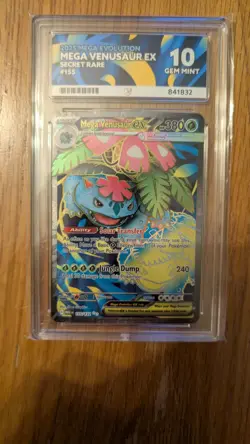 Pokemon TCG Venusaur EX Mega Evolution Ultra Rare Card 155/132 ACE Graded 10 - Image 1