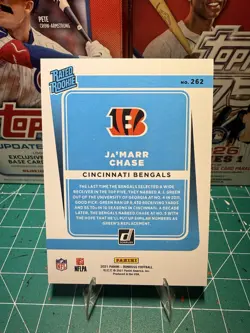 Panini Donruss 2021 Ja'Marr Chase Bengals Rated Rookie Press Proof Gold #262 - Image 2