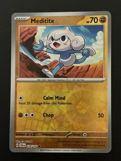 Meditite 78/142 Reverse Holo Stellar Crown Pokemon Near Mint - Image 1