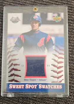2002 Upper Deck Sweet Spot - Swatches Omar Vizquel #S-OV (MEM) - Image 1