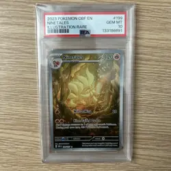 2023 Pokemon Obsidian Flames Ninetales Illustration Rare 199/197 PSA 10 GEM MINT - Image 1