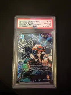 One Piece EB02-028 Ace OP13 Special SP Alternate Alt Art Parallel ENG PSA 10 - Image 1