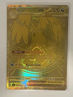 Mega Dragonite Ex 295/217 GOLD HYPER RARE POKEMON ASCENDED HEROES - Image 1