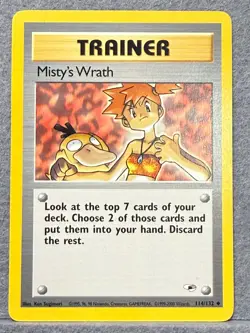 Misty's Wrath 114/132 Gym Heroes Regular Pokemon Card Lp - Image 1