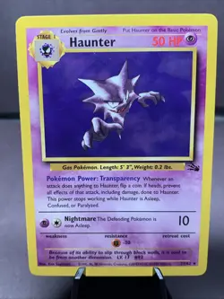 Pokemon TCG Gengar 20/62 & Haunter 21/62 Fossil Set Non Holo Rare WOTC VTG 1999 - Image 2