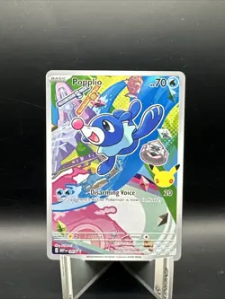 Popplio 045 Promo First Partner Illustration Rare 30th Anniversary Pokemon- NM - Image 1