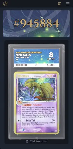 Pokemon TCG Ninetales Reverse Holo 8/101 Dragon Frontiers Delta Species ACE 8 - Image 4