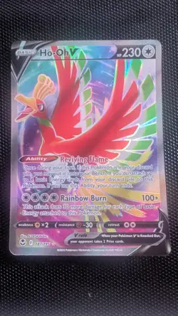 Ho-Oh V (Full Art) Ultra Rare SWSH12: Silver Tempest 187/195 NM - Image 1
