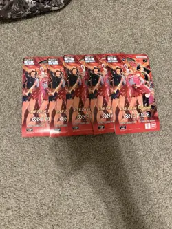 One Piece EB03 Sleeved Booster Pack Lot of 5 Factory Sealed - Image 1
