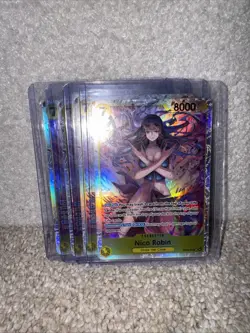 One Piece CCG Nico Robin EB03- 055 SR PLAYSET (4 Cards) - Image 1