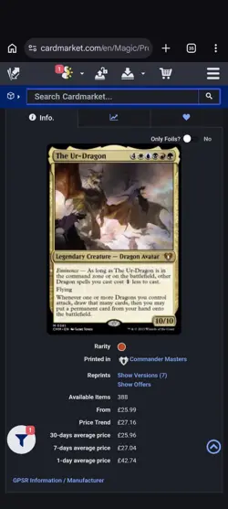 Magic: The Gathering The Ur-Dragon Commander Masters NearMint Condition - Image 2