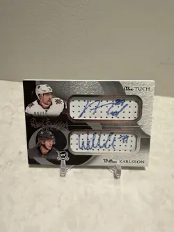 2018 THE CUP ALEX TUCH WILLIAM KARLSSON SCRIPTED SWATCHES DUAL PATCH AUTO /15 - Image 1