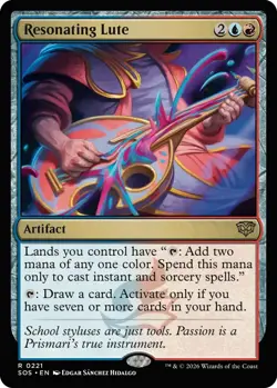 Resonating Lute 221 MTG Secrets Of Strixhaven NM TCG - Image 1