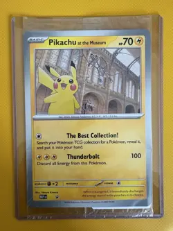 Pikachu At The Museum Jumbo Promo Card Pokemon TCG In Sleeve - Image 1