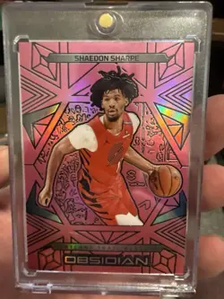 2024-25 Obsdn Shaedon Sharpe Pink Flood /49 Electric Etch Trail Blazers SP 🔥 - Image 1