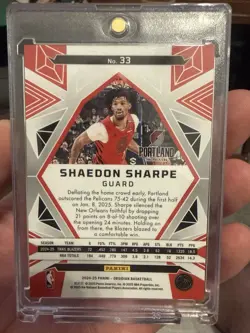 2024-25 Obsdn Shaedon Sharpe Pink Flood /49 Electric Etch Trail Blazers SP 🔥 - Image 2