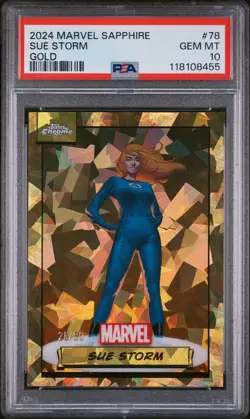 2024 Topps Chrome Marvel Fantastic Four - Sue Storm - GOLD sapphire PSA 10 - Image 1