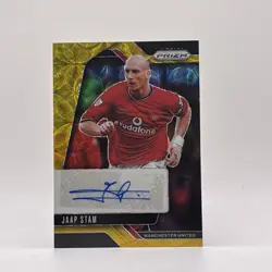 2024-25 Prizm Premier League Signatures Jaap Stam Choice Gold Auto /10 #S-JS - Image 1