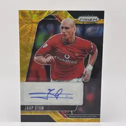 2024-25 Prizm Premier League Signatures Jaap Stam Choice Gold Auto /10 #S-JS - Image 2