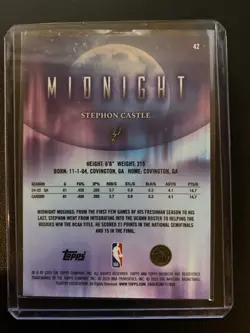 2025-26 Topps Midnight - Stephon Castle /149 #42 - Image 2