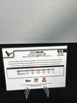 2025 Topps Chrome Football Nico Collins Leather Refractor Card #115 - Image 2