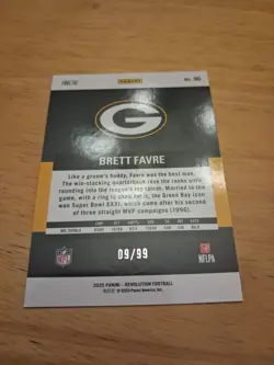 2025 Panini Revolution - Brett Favre #90 Fractal 9/99 - Image 2