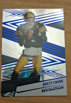 2025 Panini Revolution - Brett Favre #90 Blue Swirl /99 - Image 1