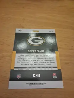 2025 Panini Revolution - Brett Favre #90 Blue Swirl /99 - Image 2