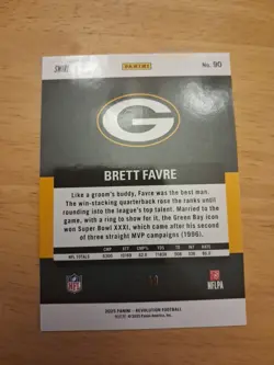 2025 Panini Revolution - Brett Favre #90 Blue Swirl /99 - Image 3