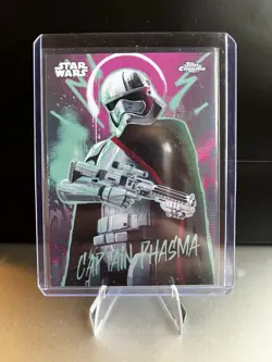 2025 Topps Chrome Star Wars Galactic Grafitti Captain Phasma Card - Image 1