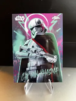 2025 Topps Chrome Star Wars Galactic Grafitti Captain Phasma Card - Image 2