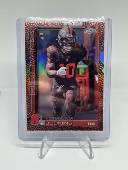 2025 Topps Chrome Leather Refractor Quinshon Judkins Rookie #325 - Browns - Image 1