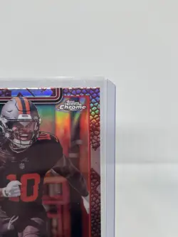 2025 Topps Chrome Leather Refractor Quinshon Judkins Rookie #325 - Browns - Image 3