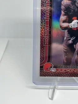 2025 Topps Chrome Leather Refractor Quinshon Judkins Rookie #325 - Browns - Image 4