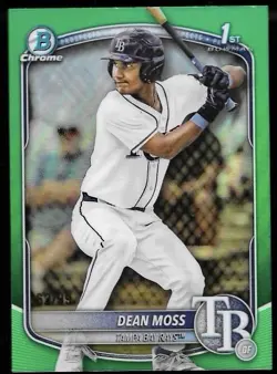 DEAN MOSS 2025 BOWMAN CHROME DRAFT 1ST GREEN REFRACTOR /99 - Image 1