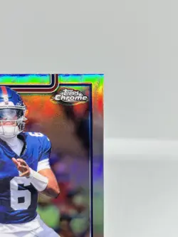 2025 Topps Chrome Refractor Jaxson Dart Rookie #306 - Giants - Image 3