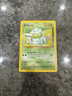 Bulbasaur 44/102 4th Print Base Set - Common Pokemon Card - WOTC LP + - Image 1